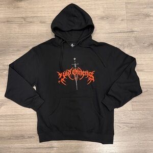 Bad Omens Sword Graphic Pull Over Hoodie Men’s Size Large